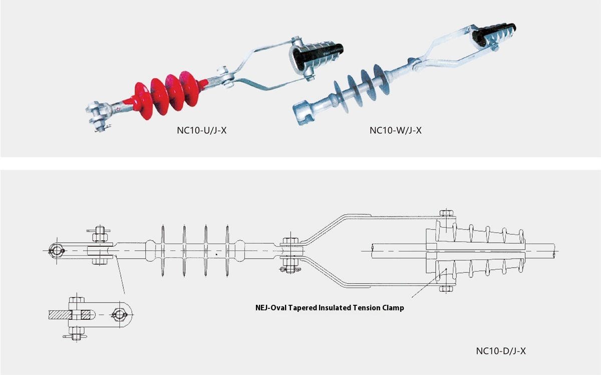High-Voltage Composite Strain Insulator String