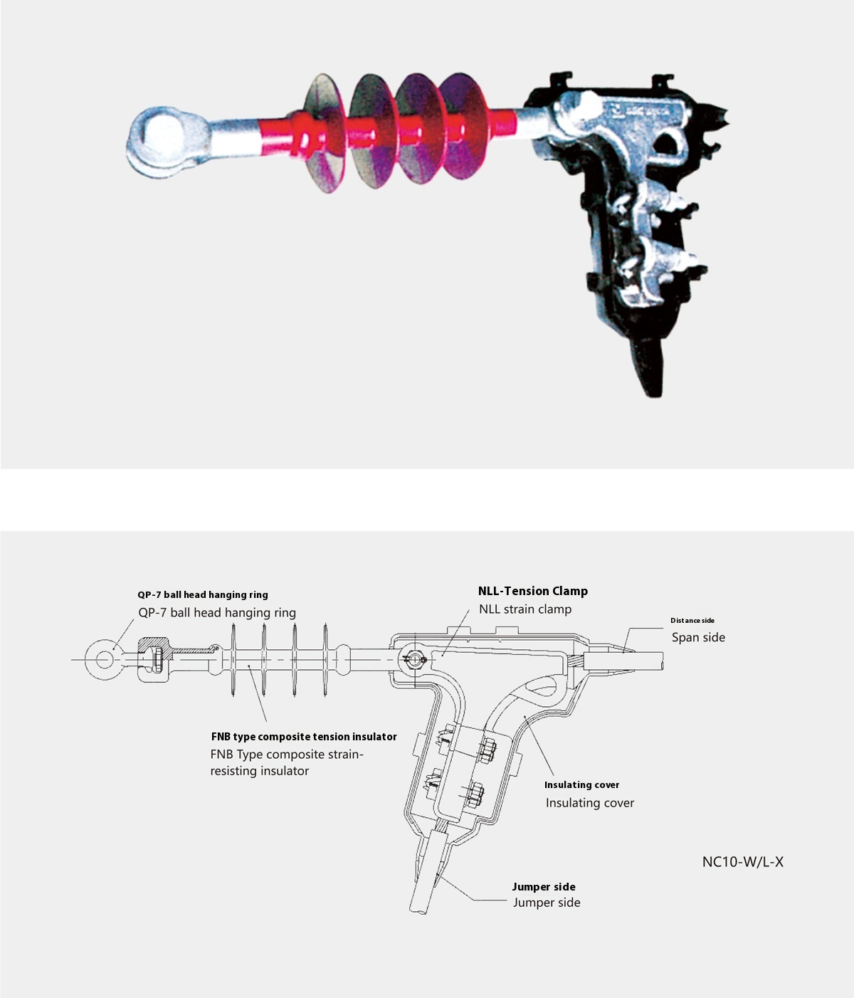 High-Voltage Composite Strain Insulator String