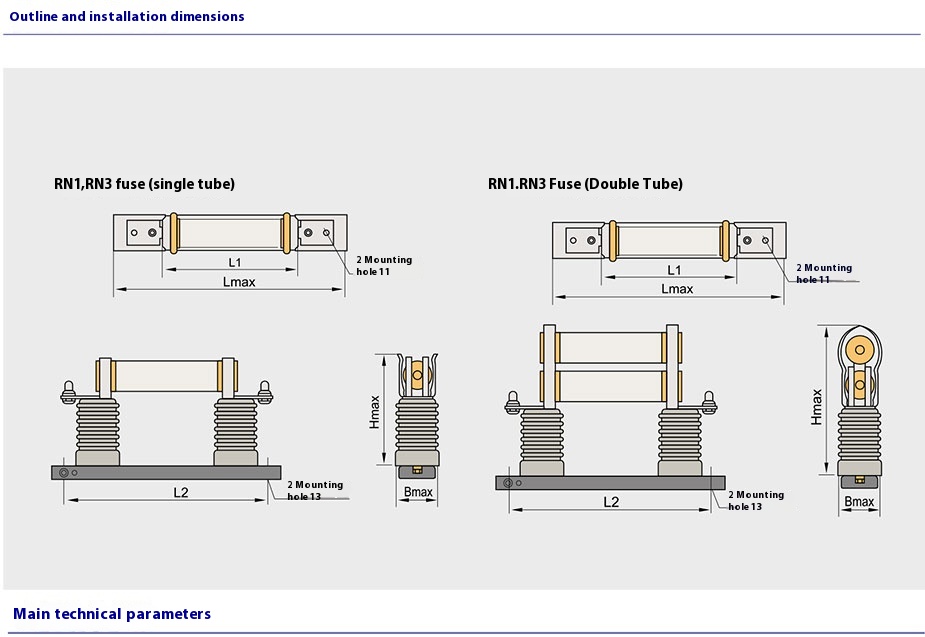 RN Indoor High Voltage Fuse for 3.6–12kV Switchgear