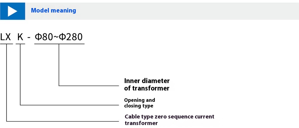 LXK-Φ80~Φ280 Series Zero-Sequence Current Transformer LXK-Φ80~Φ280 Series Zero-Sequence Current Transformer