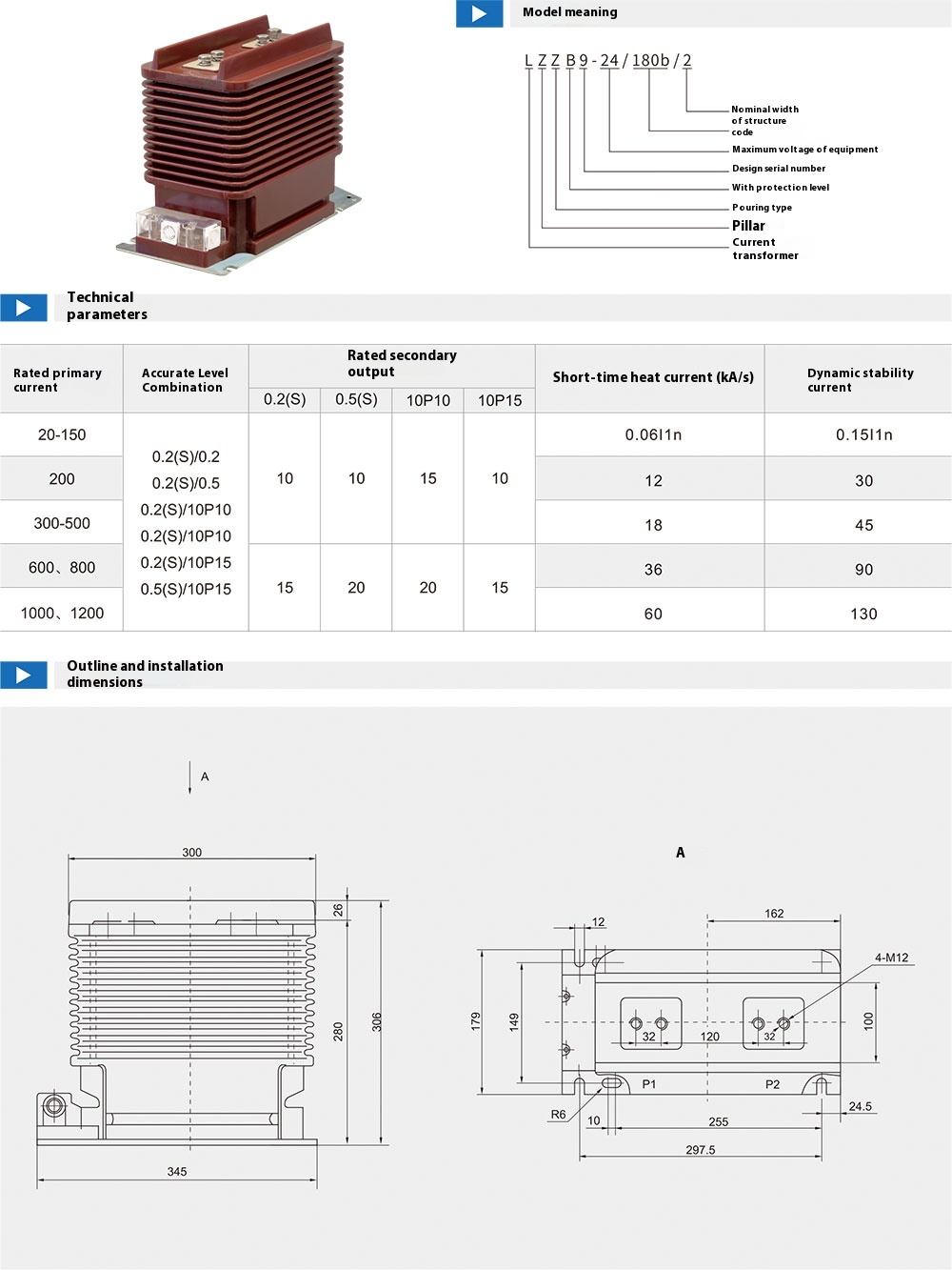 LZZB9-24/180B Current Transformer