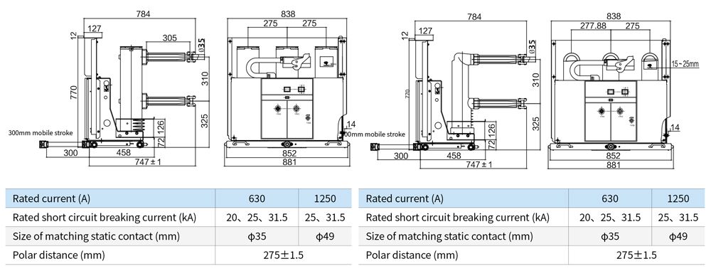 ZN63(VS1)-24 Series Indoor High-Voltage Vacuum Circuit Breaker ZN63(VS1)-24 Series Indoor High-Voltage Vacuum Circuit Breaker