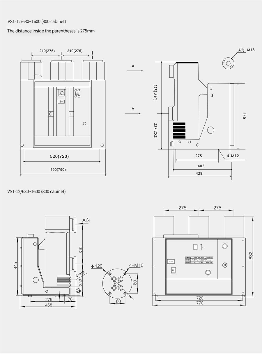 ZN63(VS1)-12 Indoor 11kV Vacuum Circuit Breaker ZN63(VS1)-12 Indoor 11kV Vacuum Circuit Breaker