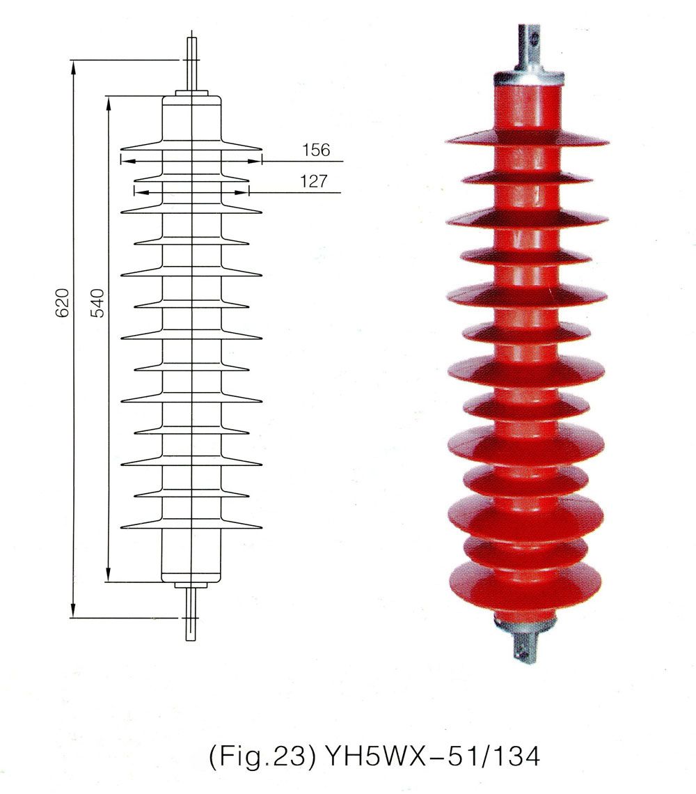 YH5WZ-51/134 (Station-Type) -51KV Gapless Line-Type Lightning Arrester YH5WZ-51/134 (Station-Type) -51KV Gapless Line-Type Lightning Arrester