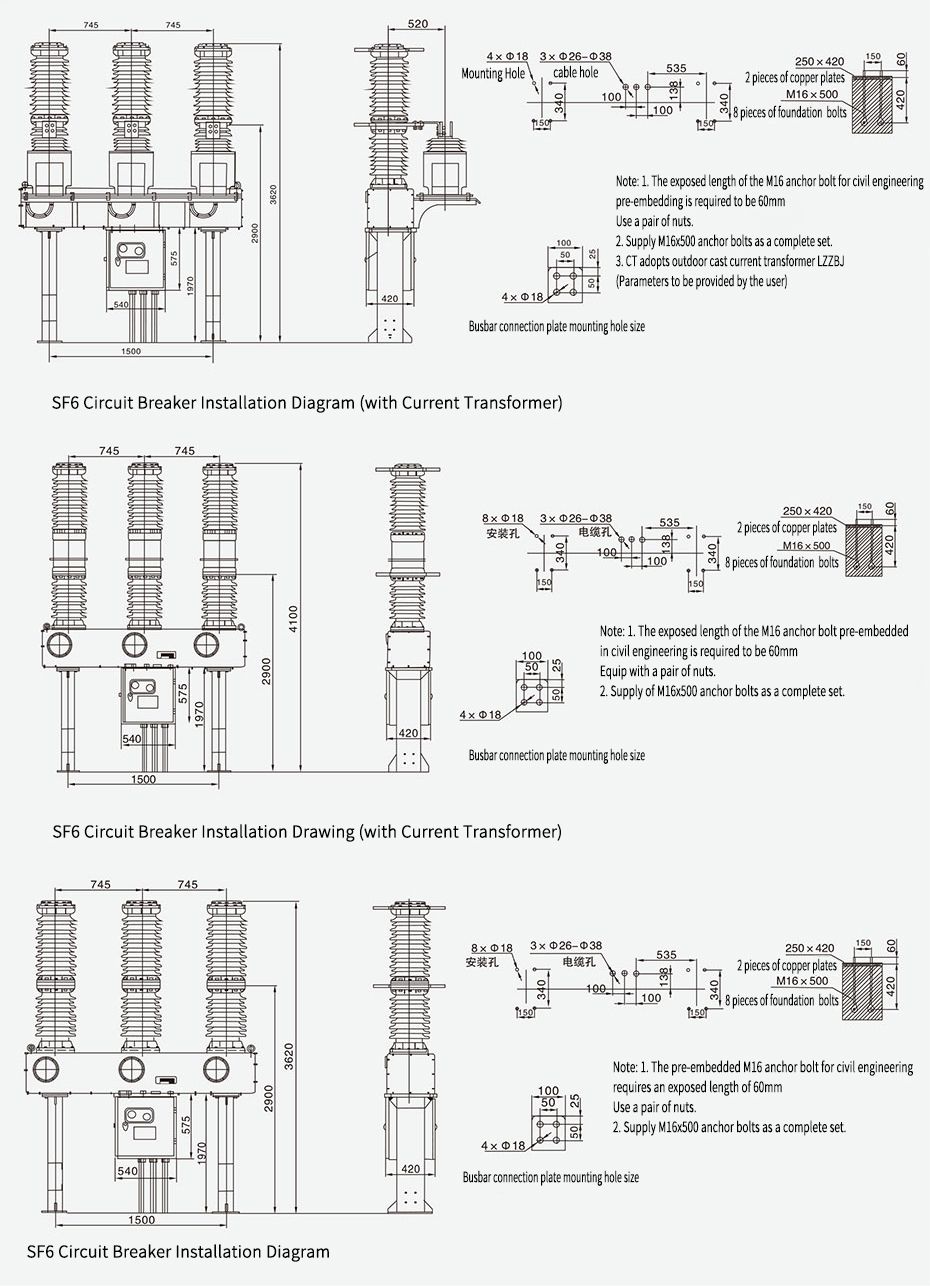 LW36-40.5 Outdoor High-Voltage Sulfur Hexafluoride (SF₆) Circuit Breaker LW36-40.5 Outdoor High-Voltage Sulfur Hexafluoride (SF₆) Circuit Breaker