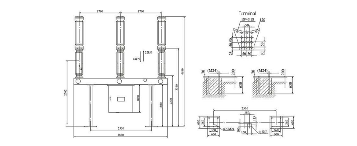 LW36-126(145) Outdoor Self-energy Type Circuit Breaker