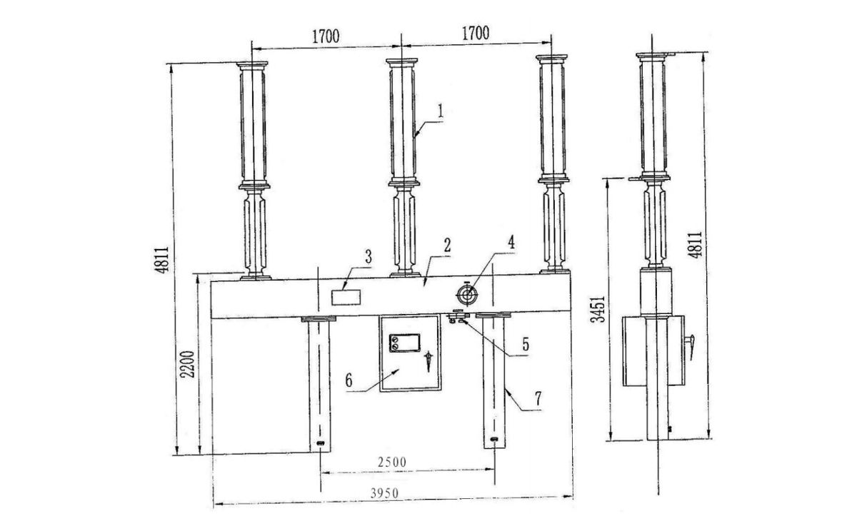 LW36-72.5/126 Outdoor High-Voltage Vacuum Circuit Breaker LW36-72.5/126 Outdoor High-Voltage Vacuum Circuit Breaker