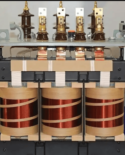 What is in a power line transformer?