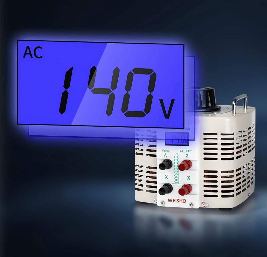 Single-Phase variable autotransformer with Pure Copper Dual Windings