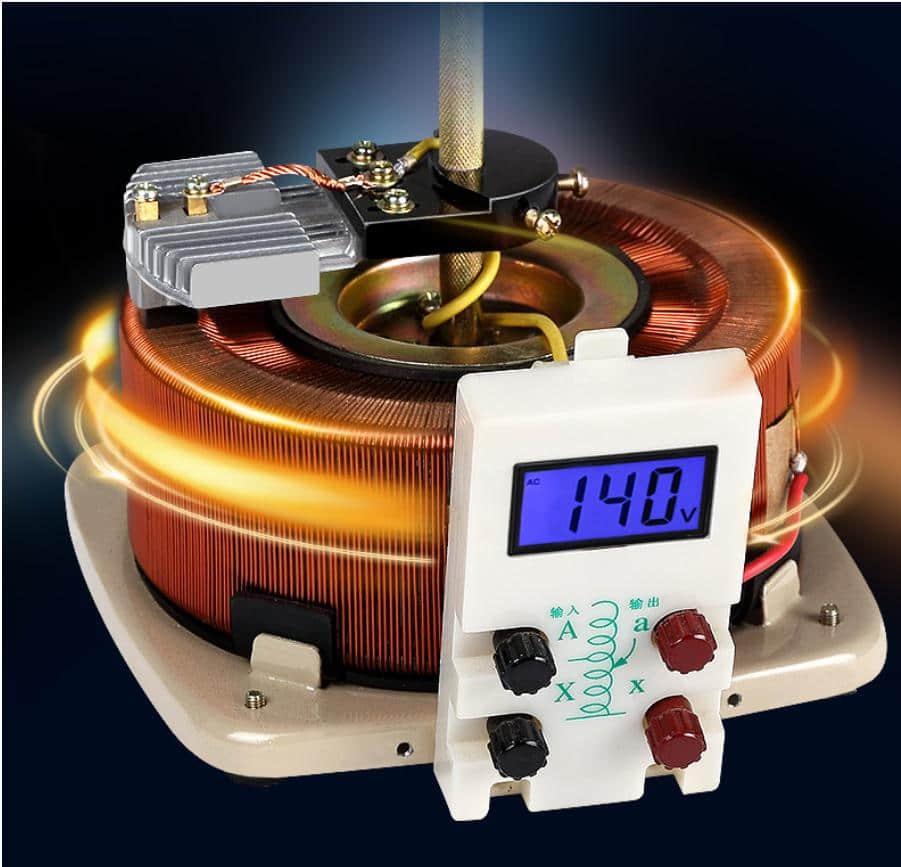 Single-Phase variable autotransformer with Pure Copper Dual Windings