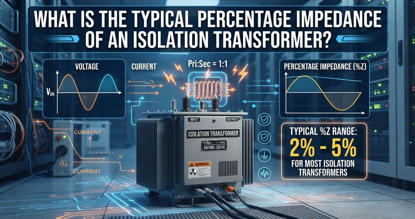What Is the Typical Percentage Impedance of an Isolation Transformer?